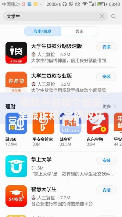 借款平台哪个最安全最正规,全网收集5个高中生贷款平台