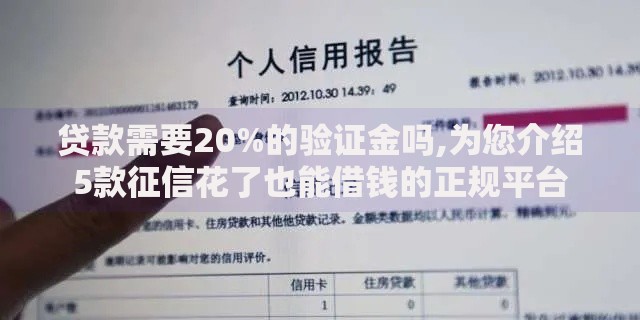 贷款需要20%的验证金吗,为您介绍5款征信花了也能借钱的正规平台