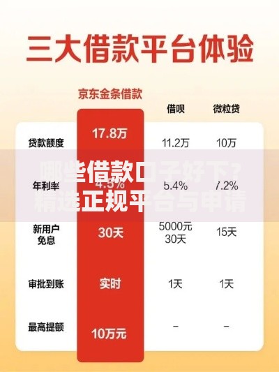 哪些借款口子好下？精选正规平台与申请技巧解析