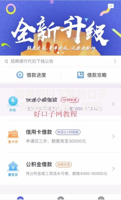 哪里可以下款的口子有哪些选择？如何快速申请？