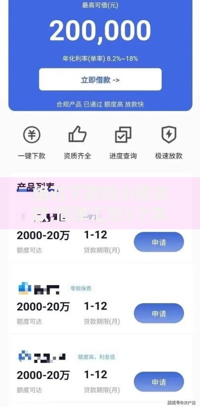 绝对下款的小额贷款,简单汇总5个怎么举报网贷平台
