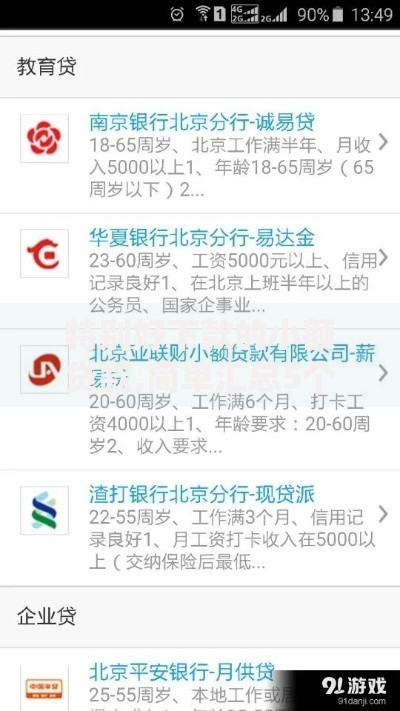 特别好下款的小额贷款,简单汇总5个北京贷款平台