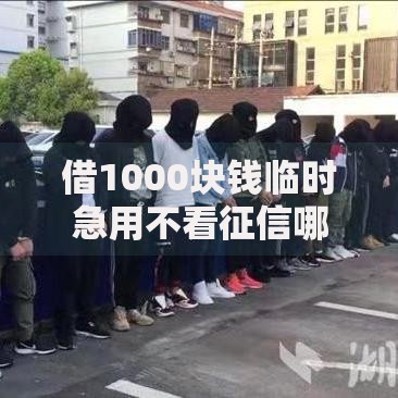 借1000块钱临时急用不看征信哪些渠道更安全可靠