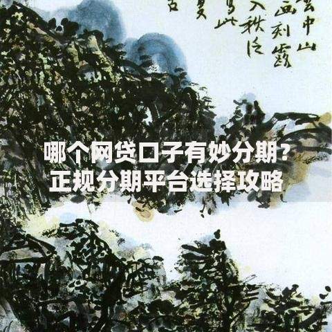 哪个网贷口子有妙分期？正规分期平台选择攻略