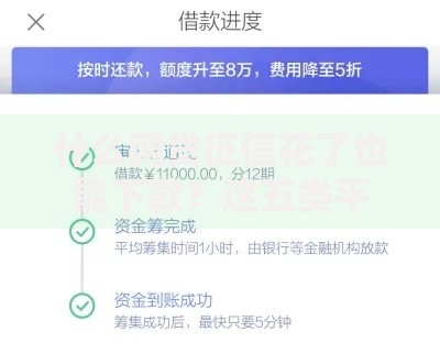 什么网贷征信花了也能下款？这五类平台申请必看指南