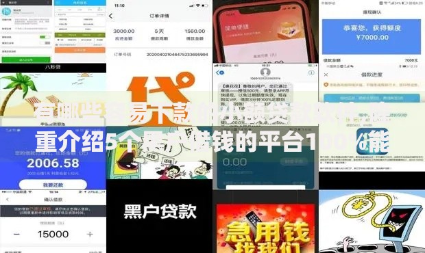 有哪些容易下款的小额贷款软件,隆重介绍5个黑户借钱的平台100%能借