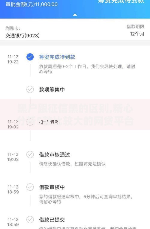 黑户跟征信黑的区别,精心分析5款比较大的网贷平台
