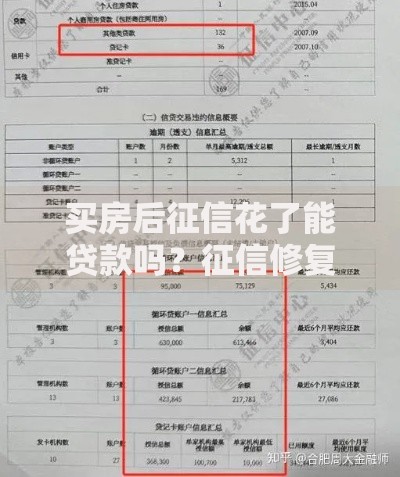 买房后征信花了能贷款吗？征信修复与贷款策略解析