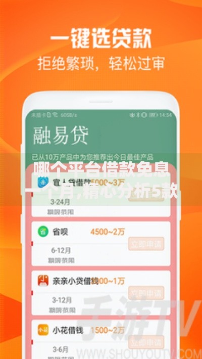 哪个平台借款免息一个月,精心分析5款网贷平台容易借钱