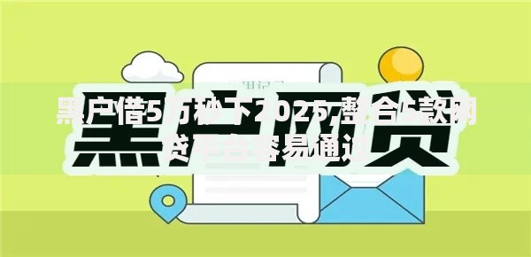 黑户借5万秒下2025,整合5款网贷平台容易通过