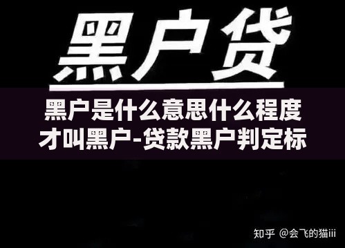 黑户是什么意思什么程度才叫黑户-贷款黑户判定标准详解