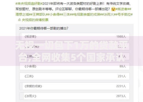 无视一切包下1万的贷款平台,全网收集5个国家承认10家网贷平台