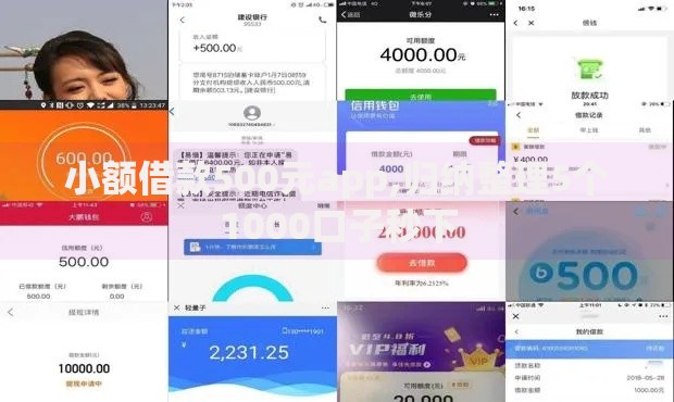 小额借款500元app,归纳整理5个1000口子秒下