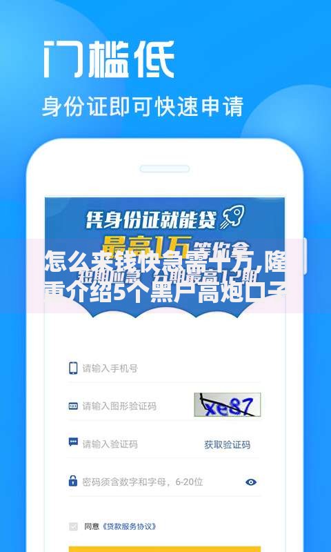 怎么来钱快急需十万,隆重介绍5个黑户高炮口子app下载