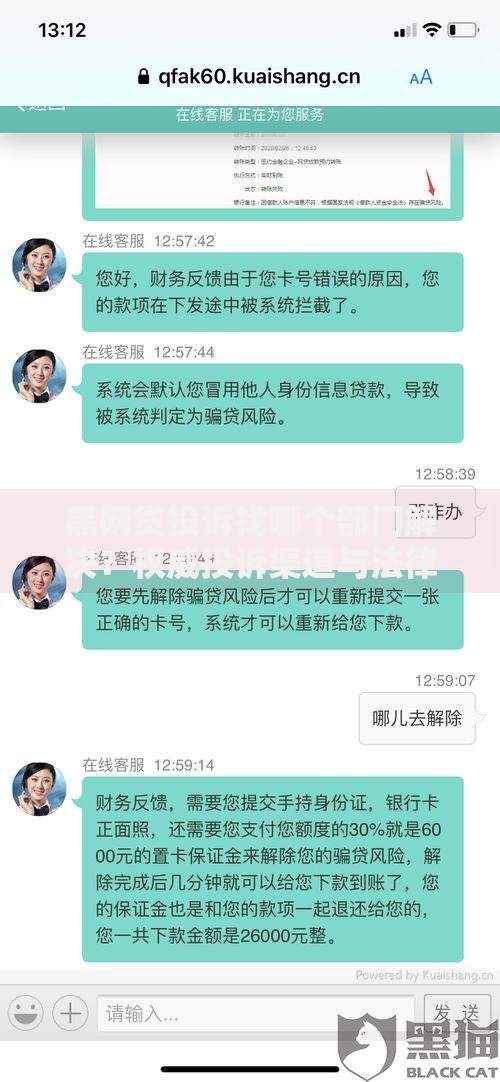 黑网贷投诉找哪个部门解决？权威投诉渠道与法律维权指南
