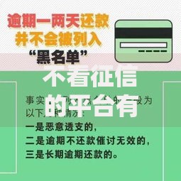 不看征信的平台有哪些？如何选择安全贷款渠道
