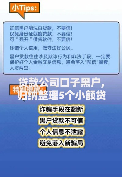 贷款公司口子黑户,归纳整理5个小额贷款正规平台