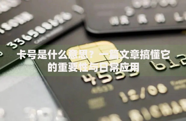 卡号是什么意思？一篇文章搞懂它的重要性与日常应用
