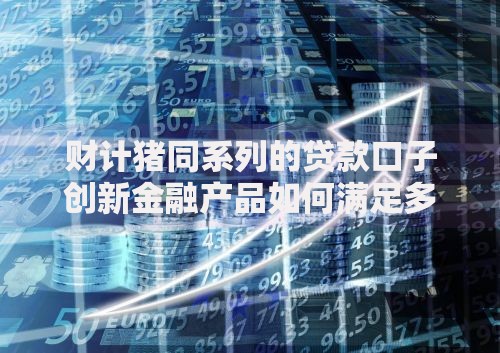 财计猪同系列的贷款口子创新金融产品如何满足多元化融资需求