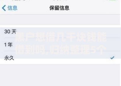 黑户想借几千块钱能借到吗,归纳整理5个1000