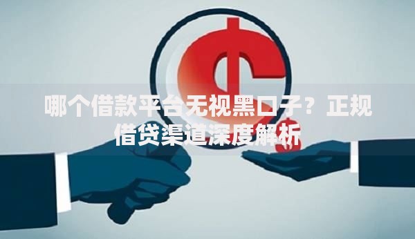 哪个借款平台无视黑口子？正规借贷渠道深度解析