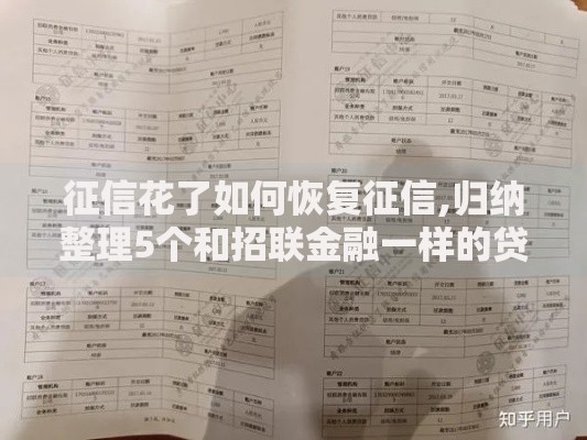征信花了如何恢复征信,归纳整理5个和招联金融一样的贷款平台