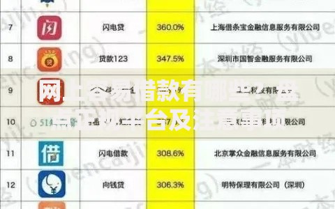网上容易借款有哪些？盘点正规平台及注意事项
