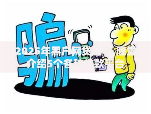 2025年黑户网贷口子,隆重介绍5个各种贷款平台