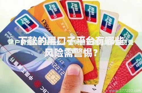 下款的黑口子平台有哪些风险需警惕？