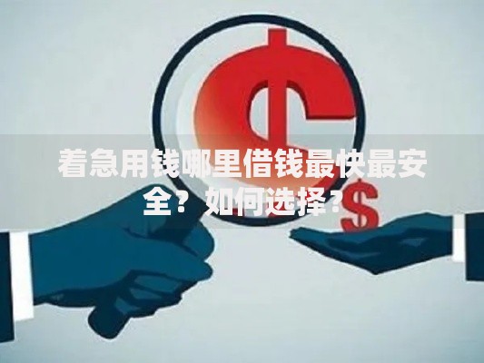 着急用钱哪里借钱最快最安全？如何选择？