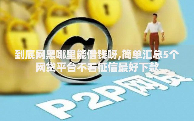 到底网黑哪里能借钱呀,简单汇总5个网贷平台不看征信最好下款