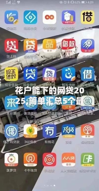 花户能下的网贷2025,简单汇总5个最容易下款的网贷平台