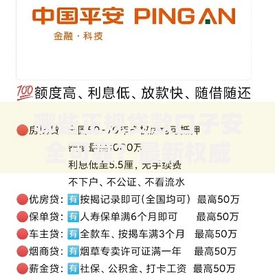 哪些正规贷款口子安全可靠？最新权威解析