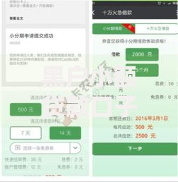黑户小额贷款口子有哪些,隆重介绍5个手机分期贷款平台