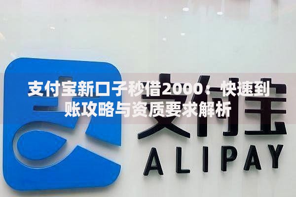 支付宝新口子秒借2000：快速到账攻略与资质要求解析