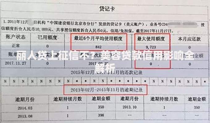 丽人贷上征信不？美容贷款信用影响全解析