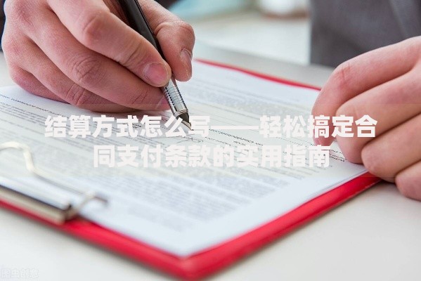 结算方式怎么写——轻松搞定合同支付条款的实用指南