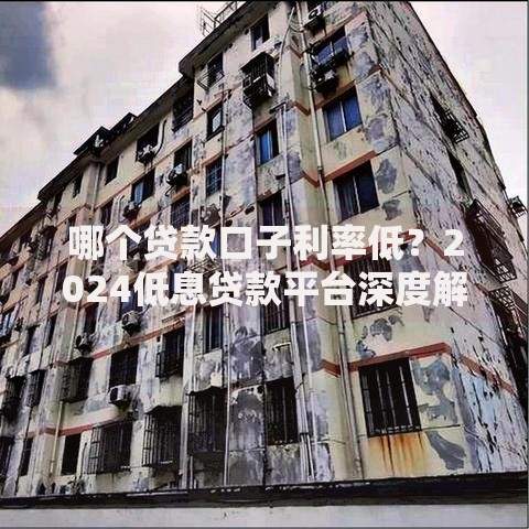 哪个贷款口子利率低？2024低息贷款平台深度解析