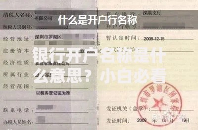 银行开户名称是什么意思？小白必看的账户命名规则解析