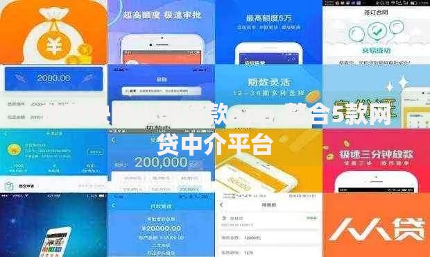 放款快的小额贷款app,整合5款网贷中介平台