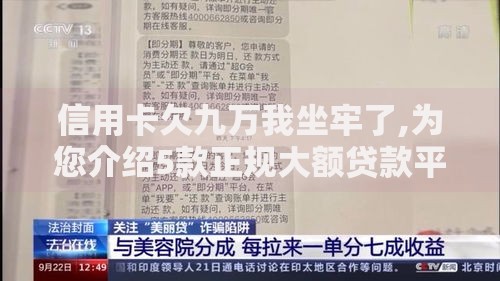 信用卡欠九万我坐牢了,为您介绍5款正规大额贷款平台