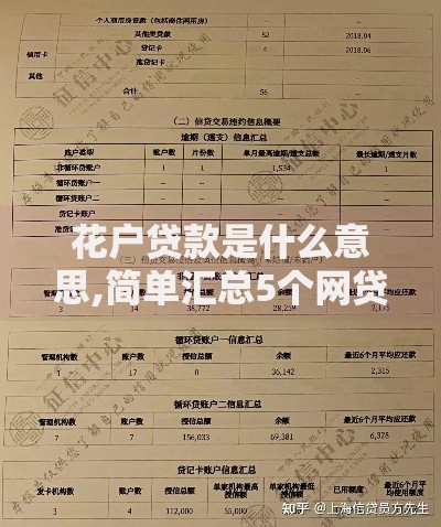 花户贷款是什么意思,简单汇总5个网贷大数据平台