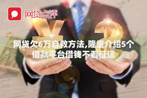 网贷欠6万自救方法,隆重介绍5个借款平台借钱不看征信