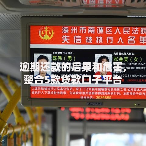 逾期还款的后果和危害,整合5款贷款口子平台