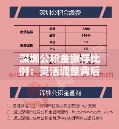 深圳公积金缴存比例：灵活调整背后的隐藏福利