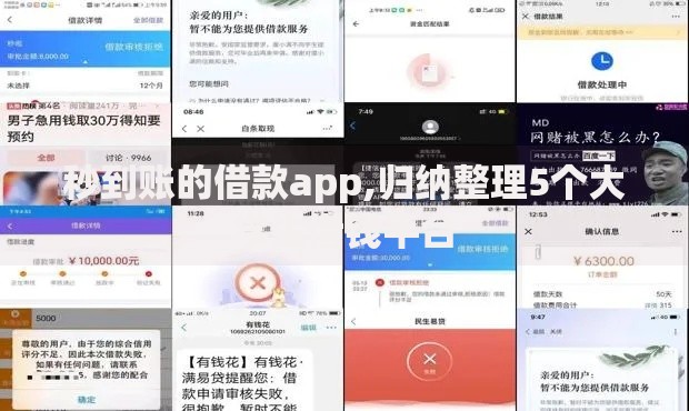 秒到账的借款app,归纳整理5个大学生借钱平台