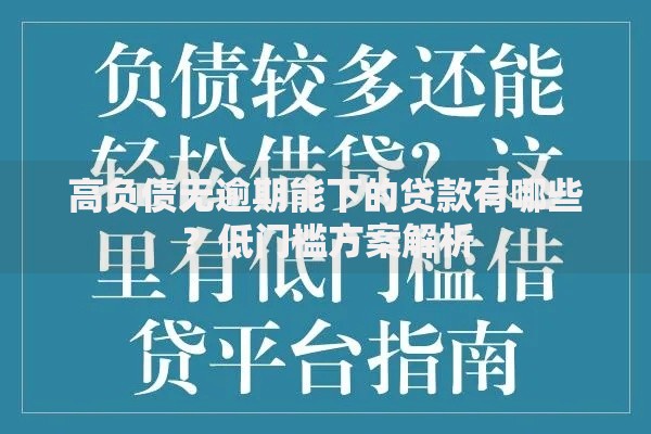 高负债无逾期能下的贷款有哪些？低门槛方案解析