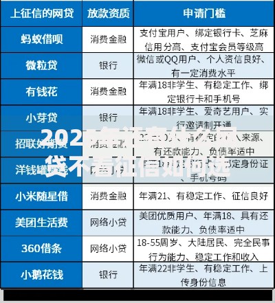 2025年还有什么网贷不看征信如何选择安全平台