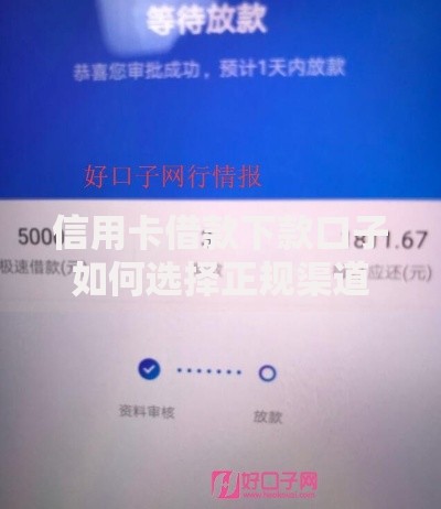 信用卡借款下款口子如何选择正规渠道