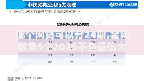 哪个网贷可以分24期,全网收集5个2025不查征信大数据百分百下款的平台